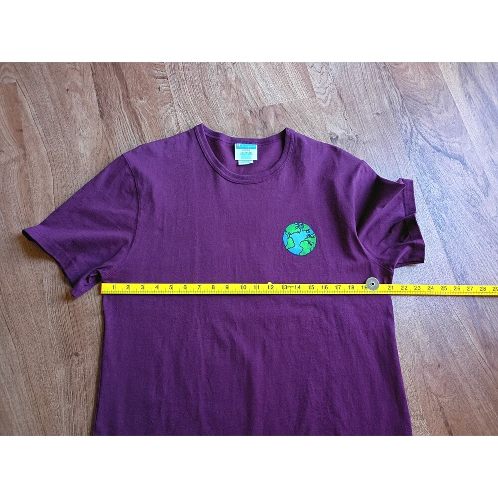 Champion Vintage Purple Earth Alien T-Shirt Men's Large - Picture 7 of 9